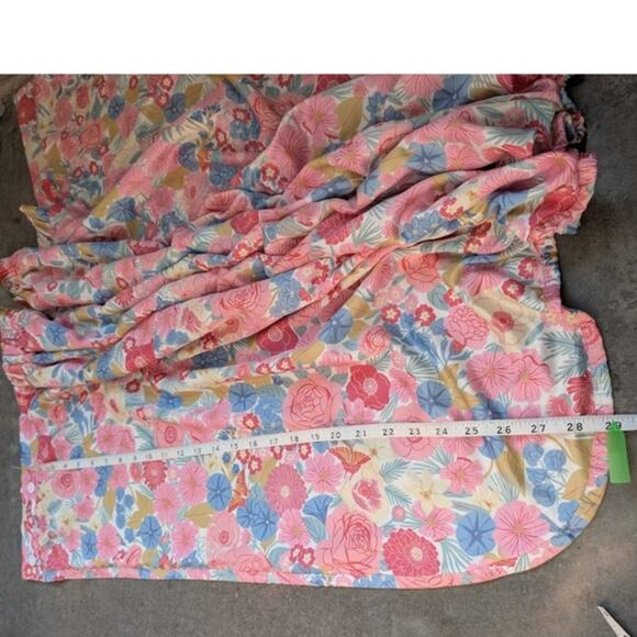 Mersea Anthropologie Bath Wrap Beach Towel Floral Emily Taylor Beachy Spa Pink - Picture 6 of 11